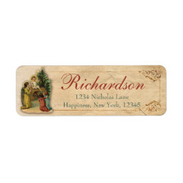 Etiqueta Jesús Natividad Ángel Cristiano