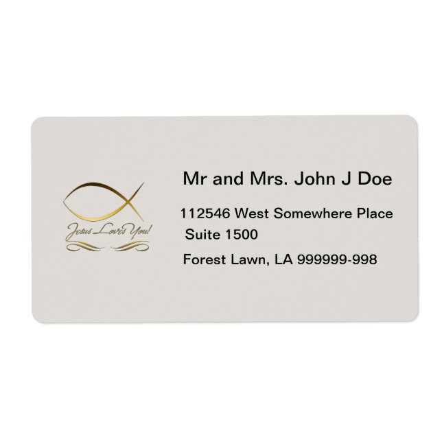 Etiqueta Jesús te ama (Frente)