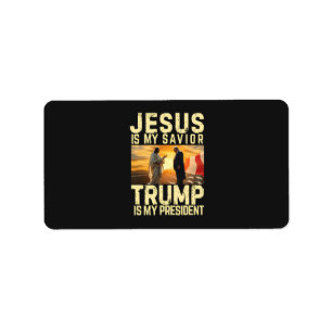 Etiqueta Jesús Trump - Jesús es mi Señor Salvador