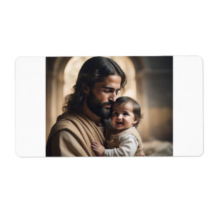 Etiqueta Jesús y niño