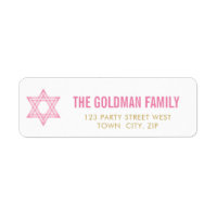 JEWISH STAR murciélago moderno mitzvah oro rosa si