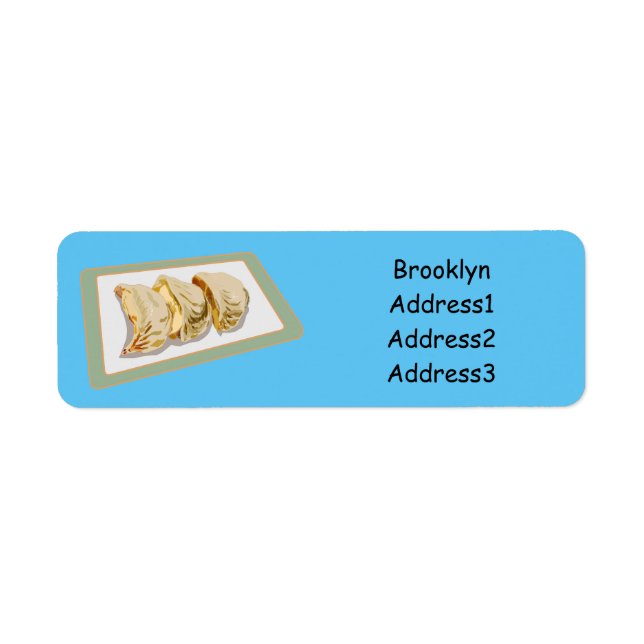 Etiqueta Jiaozi / ilustracion personalizado chino de bolas  (Frente)