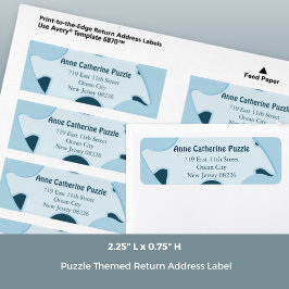 Etiqueta Jigsaw Puzzle Kids Birthday Party Return Address