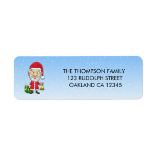 Etiqueta Jingle Bells con Santa