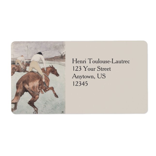 Etiqueta Jockey de Henri de Toulouse-Lautrec (Frente)