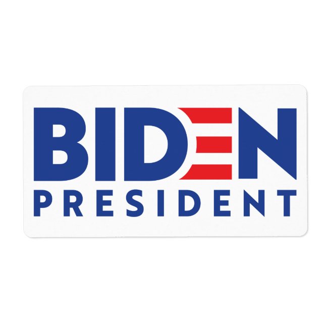 Etiqueta Joe Biden 2020 Biden a presidente (Frente)