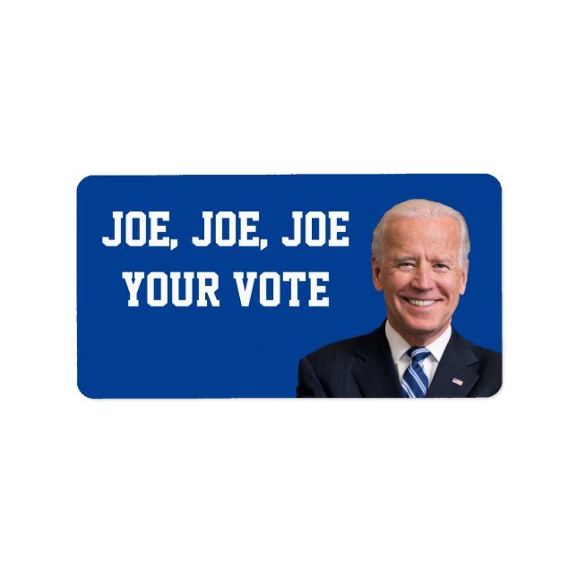 Etiqueta Joe, Joe, Joe Tu Voto (Frente)
