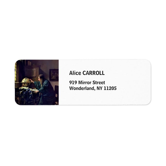 Etiqueta Johannes Vermeer - El astrónomo (Frente)