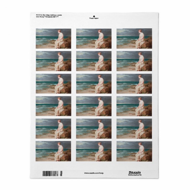 Etiqueta John William Waterhouse Miranda Art Labels (Hoja Entera)