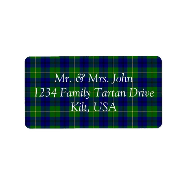 Etiqueta Johnston Tartan (Frente)