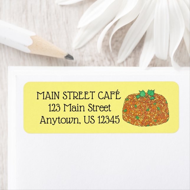 Etiqueta Jollof Rice comida ghanesa nigeriana de África Occ (In situ)