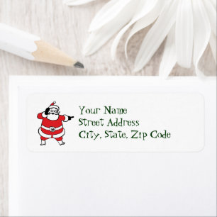 Etiqueta Jolly Santa Claus llama a los renos a los Navidade