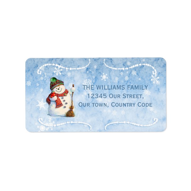 Etiqueta Jolly Snowman ID841 (Frente)