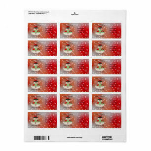Etiqueta Jolly Snowman Snowy Dreams