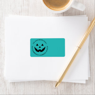 Etiqueta Jota verde azulada de linterna personalizado Hallo