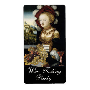 ETIQUETA JOVEN CHICA, ANTIGUA VINEYARD GRAPES DE VINO DESAY