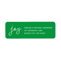 Joy Holiday Whimsical Script Green Custom