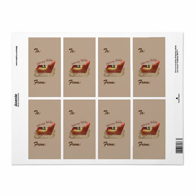 Etiqueta Joy Sleigh Presents (Hoja Entera)