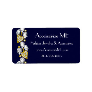Etiqueta joyería de diamantes de personalizable - azul mari