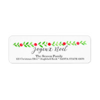 Joyeux Noël, watercolor Christmas banner