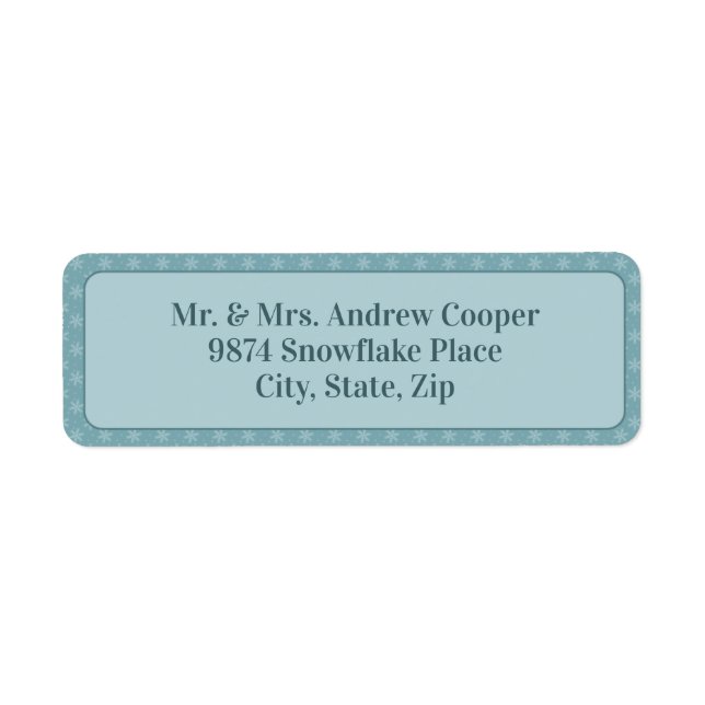 Etiqueta Joyous Snowflakes (Frente)