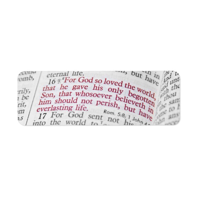 Etiqueta Juan 3:16 (Frente)