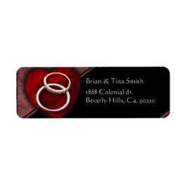 Etiqueta Juego de corazón de anillos bodas