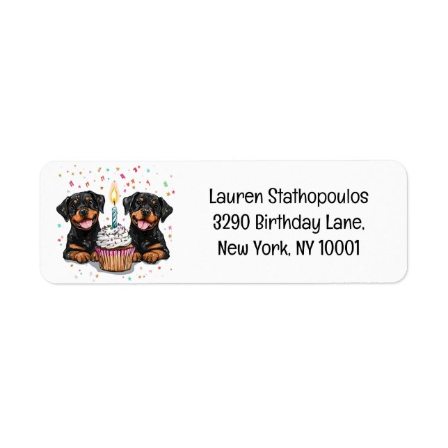 Etiqueta Jueves Rottweiler (Frente)