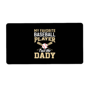 Etiqueta Jugador de béisbol del Día del Padre me llama papá