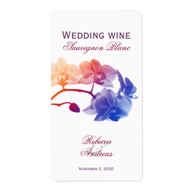 etiqueta juvenil personalizada de vino boda (Frente)