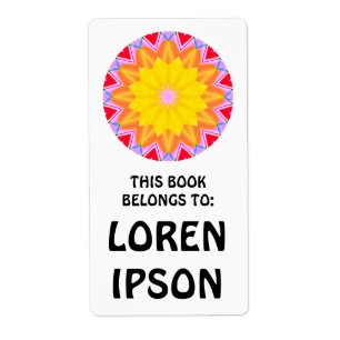 Etiqueta Kaleidoscópico - Placa del libro