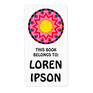 Etiqueta Kaleidoscópico - Placa del libro