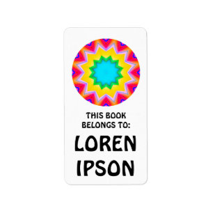 Etiqueta Kaleidoscópico - Placa del libro