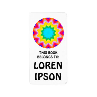 Etiqueta Kaleidoscópico - Placa del libro