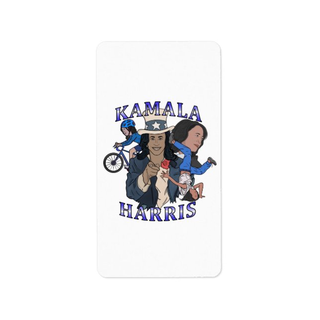 Etiqueta Kamala Harris Bootleg Rap Style (Frente)