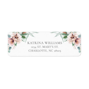 Etiqueta Katrina Boho Moda Boda Floral Rosa