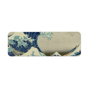 Etiqueta Katsushika Hokusai: La Gran Ola de Kanagawa