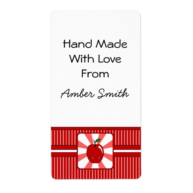 Etiqueta Kawaii Apple (niño) (Frente)