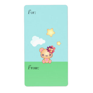 Etiqueta Kawaii Bear