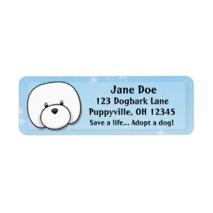 Etiqueta Kawaii Bichon Frise