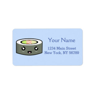 Etiqueta Kawaii Sushi