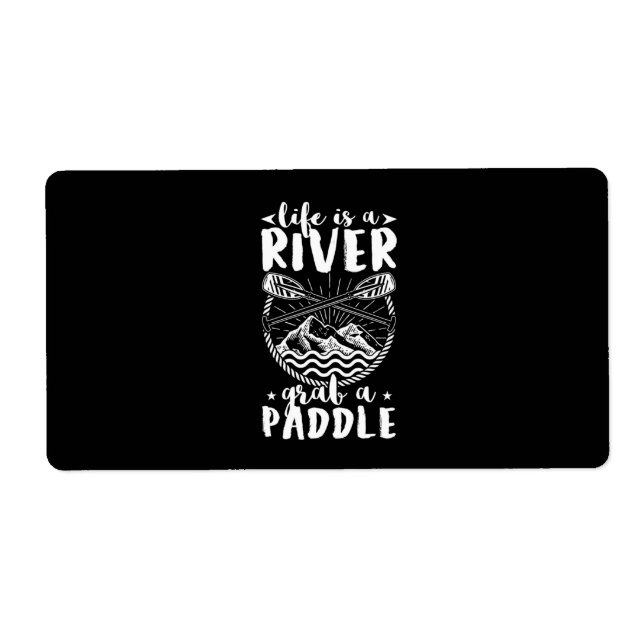Etiqueta Kayak Driver Life Is A River (Frente)