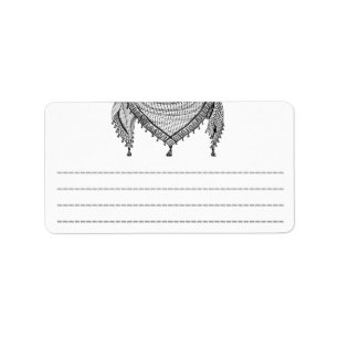 Etiqueta Keffiyeh palestino Scarf tejido tradicional