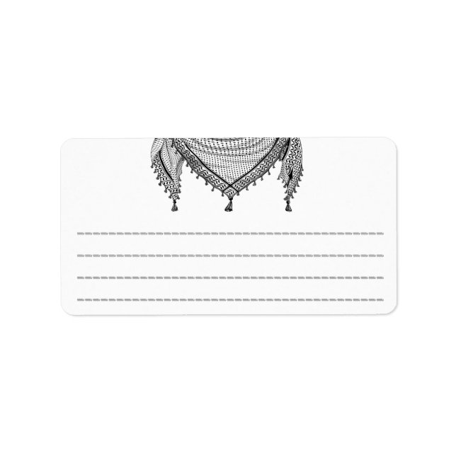 Etiqueta Keffiyeh palestino Scarf tejido tradicional (Frente)