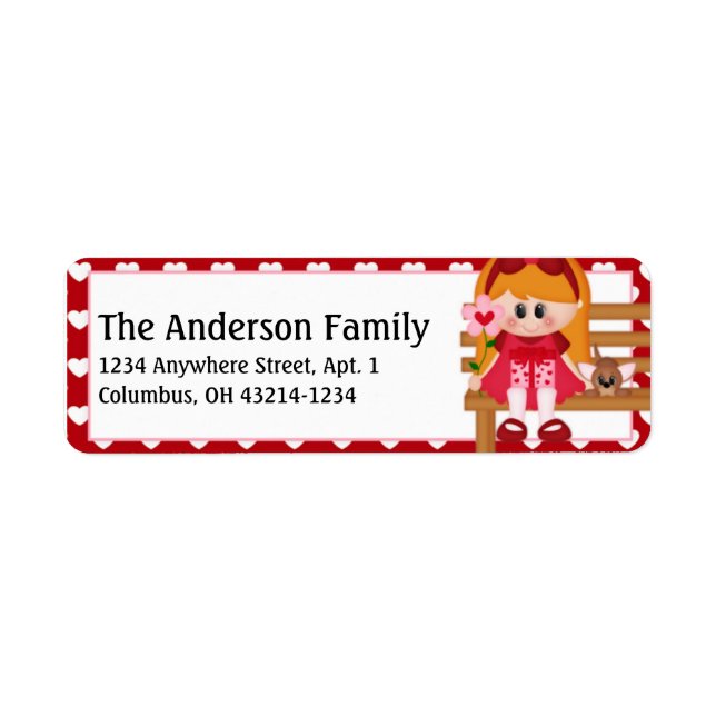 Etiqueta Kid's First Valentine's Day Address Labels d5 (Frente)