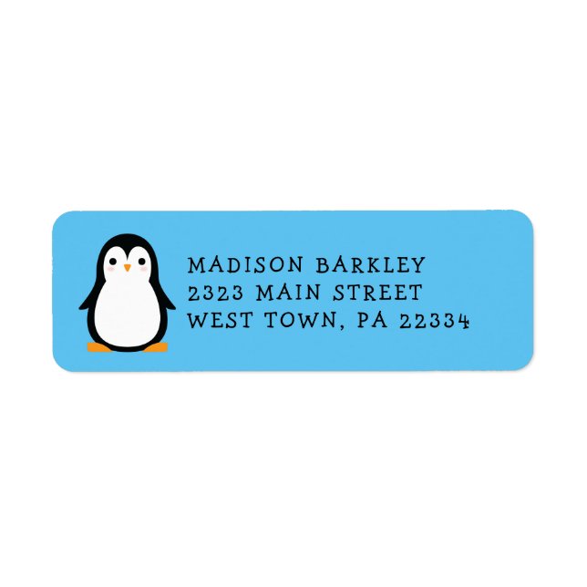 Etiqueta Kids Penguin Cute (Frente)