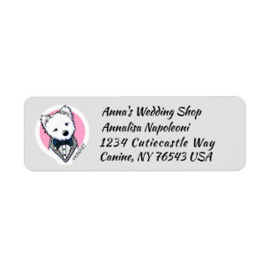 Etiqueta KiniArt Tuxedo Westie