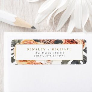 Etiqueta KINSLEY Boho Terracotta Dirección de Retorno Tropi