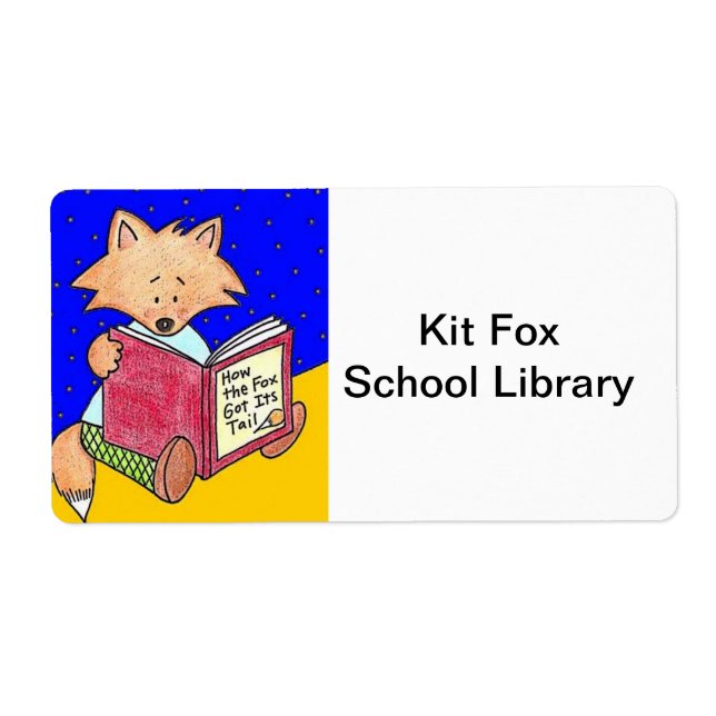 Etiqueta Kit Fox Library Book Labels (Frente)