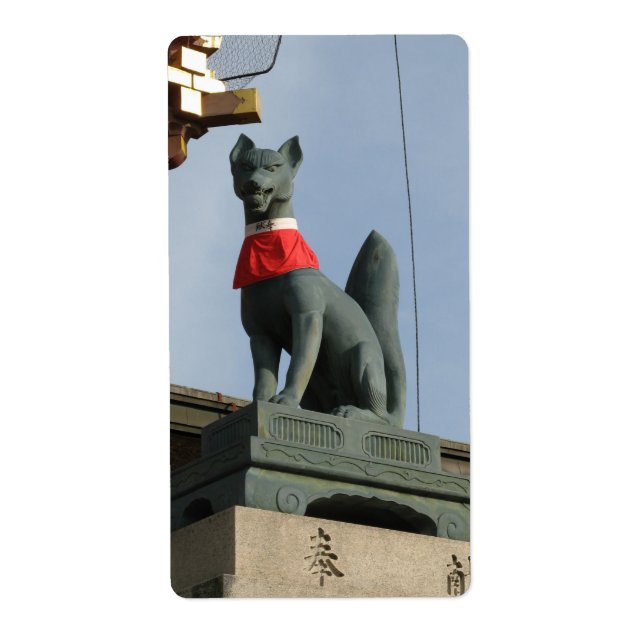 Etiqueta Kitsune キ ツ ネ (Fox) con Jewel en Boca (Frente)